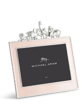 Michael Aram Pink Enamel Frame with Safari Animal Accents
